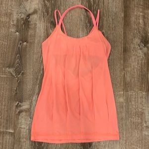 Lululemon tangerine colored tank top Size 6